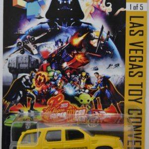Hot Wheels ’07 Cadillac Escalade Yellow Custom-Made with Real Rider Rubber Wheels Limited Edition Las Vegas Convention Series 1:64 Scale Collectible Die Cast Model Car