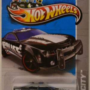 Hot Wheels ’10 Camaro SS Police Black Custom-Made with Real Rider Rubber Wheels HW City Series 1:64 Scale Collectible Die Cast Model Car
