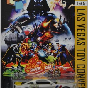 ’10 Ford Shelby GT500 Yellow Gray Custom-Made Hot Wheels with Real Rider Rubber Wheels Limited Edition Las Vegas Convention Series 1:64 Scale Collectible Die Cast Model Car
