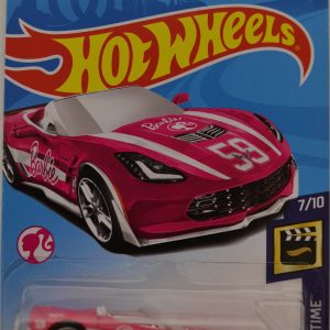 Hot Wheels ’14 Corvette Stingray Pink #273 Custom-Made with White Real Rider Rubber Wheels HW Barbie Screen Time Series 1:64 Scale Collectible Die Cast Model Car