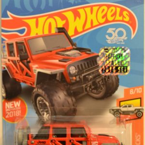 Hot Wheels ’17 Jeep Wrangler Red 84/365 Factory Sealed 2018 Set HW Hot Trucks Series 1:64 Scale Collectible Die Cast Model Car