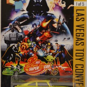 Hot Wheels Compatible 1963 Aston Martin DB5 Lime Custom-Made with Real Rider Rubber Wheels Exclusive Car Edition 2015 Las Vegas Toy Convention Series 1:64 Scale Collectible Die Cast Model Car