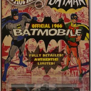 Hot Wheels Compatible 1966 Batmobile DC Comics (s06) Black Custom-Made with Whitewall Real Rider Rubber Wheels Special Edition Batman Series 1:64 Scale Collectible Die Cast Model Car
