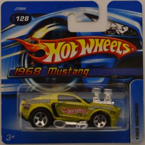 1968 Ford Mustang Lime #128 Hot Wheels 1:64 Scale Collectible Die Cast Model Car