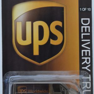 Brown 2007 Ford Transit Custom-Made Hot Wheels with Real Rider Rubber Wheels Limited Edition ‘UPS Delivery Truck’ Series 1:64 Scale Collectible Die Cast Model Car