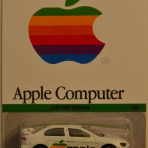 Hot Wheels 2008 Lancer Evolution White Custom-Made with Real Rider Rubber Wheels Custom Edition Apple Computer Series 1:64 Scale Collectible Die Cast Model Car