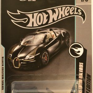 Hot Wheels   2008 Tesla Roadster Black Series Custom-Made Collectors Edition 1:64 Scale Collectible Die Cast Model Car w/Real Rider Rubber Wheels