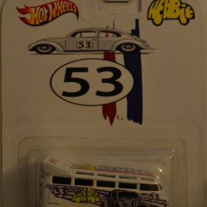Hot Wheels   21-Window Volkswagen Drag Bus White Custom-Made Real Rider Rubber Wheels Herbie Series 1:64 Scale Collectible Die Cast Model Car