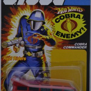Hot Wheels 21 Window VW Drag Bus Red Custom-Made with Redline Real Rider Rubber Wheels Limited Edition G.I.Joe Cobra Commander Series 1:64 Scale Collectible Die Cast Model Car.