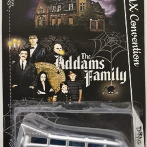 21 Window VW Drag Bus Silver #8 Custom-Made Hot Wheels with Redline Real Rider Rubber Wheels Limited Edition LAX Convention The Addams Family Series 1:64 Scale Collectible Die Cast Model Car.