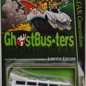 Hot Wheels 21 Window VW Drag Bus White #9 Custom-Made with Redline Real Rider Rubber Wheels Limited Edition LAX Convention Ghostbusters Series 1:64 Scale Collectible Die Cast Model Car.