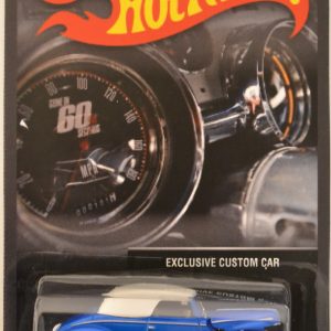 ’40 Ford Blue/White Custom-Made Hot Wheels with Real Rider Rubber Wheels Limited Edition Exclusive Custom Car Series 1:64 Scale Collectible Die Cast Model Car