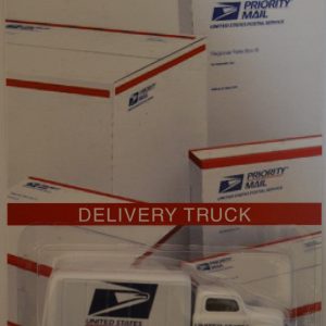 ’49 Ford C.O.E. White Custom-Made Hot Wheels with Real Rider Rubber Wheels Limited Edition USPS Delivert Truck Series 1:64 Scale Collectible Die Cast Model Car.