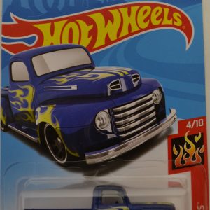 Hot Wheels Blue 49 Ford F1 HW ‘Flames’ Series 1:64 Scale Collectible Die Cast Model Car #4/10