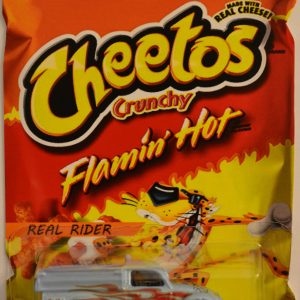 Hot Wheels   ’49 Volkswagen Beetle Pickup Blue Custom-Made White Real Rider Rubber Wheels Cheetos Crunchy Series 1:64 Scale Collectible Die Cast Model Car