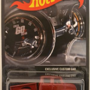 ’50s Chevy Truck Red Custom-Made Hot Wheels with Real Rider Rubber Wheels Limited Edition Exclusive Custom Car Series 1:64 Scale Collectible Die Cast Model Car