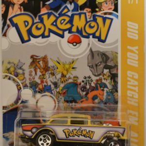’55 Chevy Bel Air Gasser Yellow Custom-Made Hot Wheels Limited Edition Pokemon Series 1:64 Scale Collectible Die Cast Model Car