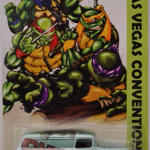 Hot Wheels ’55 Chevy Panel Aquamarine Custom-Made with Redline Real Rider Rubber Wheels Limited Edition 2014 Las Vegas Convention Series 1:64 Scale Collectible Die Cast Model Car.