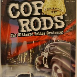 Hot Wheels ’55 Chevy White Blue Boston, MA Police Dept HW Cop Rods The Ultimate Police Cruisers! Series 1:64 Scale Collectible Die Cast Model Car