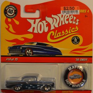 Hot Wheels   ’56 Chevy Blue 14 of 15 Special Paint HW Classics Series 4 1:64 Scale Collectible Die Cast Model Car
