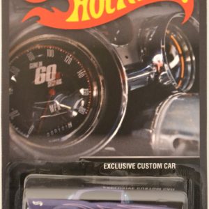 Hot Wheels   ’57 Chevy Purple w Flame Painted Custom-Made with Real Rider Rubber Wheels Limited Edition Exclusive Custom Car Series 1:64 Scale Collectible Die Cast Model Car