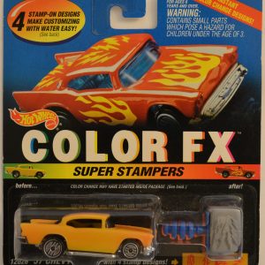 Hot Wheels Hot Wheels Color FX Super STAMPERS Yellow ’57 Chevy 1:64 Scale Collectible Die Cast Model Car