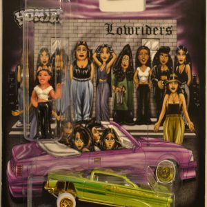 Hot Wheels ’59 Impala Lime Custom-Made with White Real Rider Rubber Wheels Homes Movie Series 1:64 Scale Collectible Die Cast Model Car