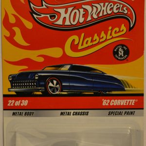 Hot Wheels   ’62 Corvette Chrome 22 of 30 Special Paint HW Classics Series 5 1:64 Scale Collectible Die Cast Model Car