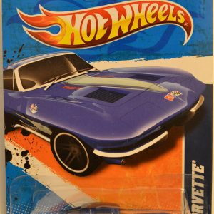 ’63 Corvette Blue #87 Custom-Made Hot Wheels with Real Rider Rubber Wheels HW Street Beasts ’11 Series 1:64 Scale Collectible Die Cast Model Car