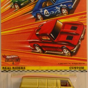 Hot Wheels ’66 Dodge A100 Gold Custom-Made with Red Line Real Rider Rubber Wheels Custom Edition Real Riders Series 1:64 Scale Collectible Die Cast Model Car