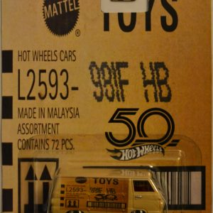 Hot Wheels ’66 Dodge A100 Peach 50th Anniversary Series Custom-Made Collectors Edition 1:64 Scale Collectible Die Cast Model Car with Red Wall Real Rider Rubber Wheels