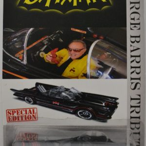 Hot Wheels ’66 TV Batmobile Black Custom-Made with Real Rider Rubber Wheels Limited Edition TV George Barris Tribute Series 1:64 Scale Collectible Die Cast Model Car.