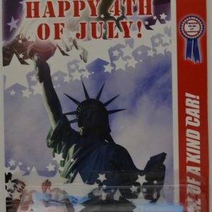 Hot Wheels ’66 TV Batmobile Pink Blue Custom-Made with Real Rider Rubber Wheels Limited Edition Happy 4th of July! Series 1:64 Scale Collectible Die Cast Model Car