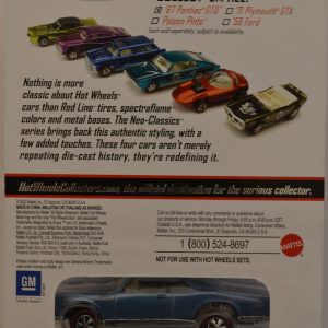 Hot Wheels ’67 Pontiac GTO Blue #1 of 4 Red Line Club (RLC) HW Neo-Classics Series 1:64 Scale Collectible Die Cast Model Car. Only 12500 Made Worldwide!!!