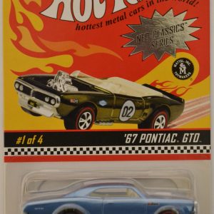 Hot Wheels ’67 Pontiac GTO Light Blue #1 of 4 Redline Tires HW Neo-Classics Series 1:64 Scale Collectible Die Cast Model Car. Only 12500 Made Worldwide!!!