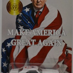 ’68 Copo Camaro White Custom-Made Hot Wheels with Whitewall Real Rider Rubber Wheels Limited Edition Make America Great Again Series 1:64 Scale Collectible Die Cast Model Car.