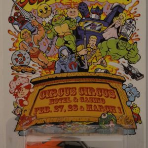 Hot Wheels ’68 Copo Camaro Orange-Gray Custom-Made with Real Rider Rubber Wheels Limited Edition Las Vegas Toy Convention Circus Series 1:64 Scale Collectible Die Cast Model Car