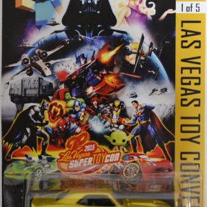 ’68 Copo Camaro Gold Custom-Made Hot Wheels with Redline Real Rider Rubber Wheels Limited Edition Las Vegas Super Toy Convention Series 1:64 Scale Collectible Die Cast Model Car.