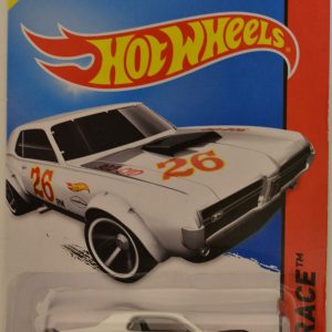 Hot Wheels   ’68 Mercury Cougar White #170 HW Race Series 1:64 Scale Collectible Die Cast Model Car