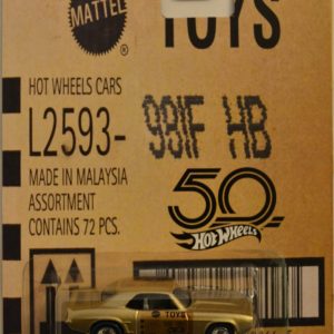 Hot Wheels ’69 Camaro Gold 50th Anniversary Series Custom-Made Collectors Edition 1:64 Scale Collectible Die Cast Model Car w/Real Rider Rubber Wheels