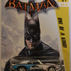 Hot Wheels ’69 Camaro White Batman Custom-Made with Real Rider Rubber Wheels Limited Edition Batman One of a Kind Series 1:64 Scale Collectible Die Cast Model Car.