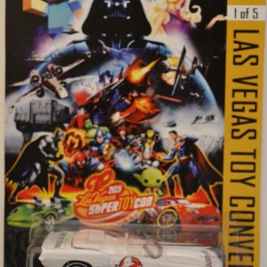 ’69 Camaro White Custom-Made Hot Wheels with Whitewall Real Rider Rubber Wheels Exclusive Ghostbusters Car Edition 2015 Las Vegas Toy Convention Series 1:64 Scale Collectible Die Cast Model Car