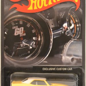 Hot Wheels ’69 Camaro Yellow-White Custom-Made with Real Rider Rubber Wheels Limited Edition Exclusive Custom Car Series 1:64 Scale Collectible Die Cast Model Car