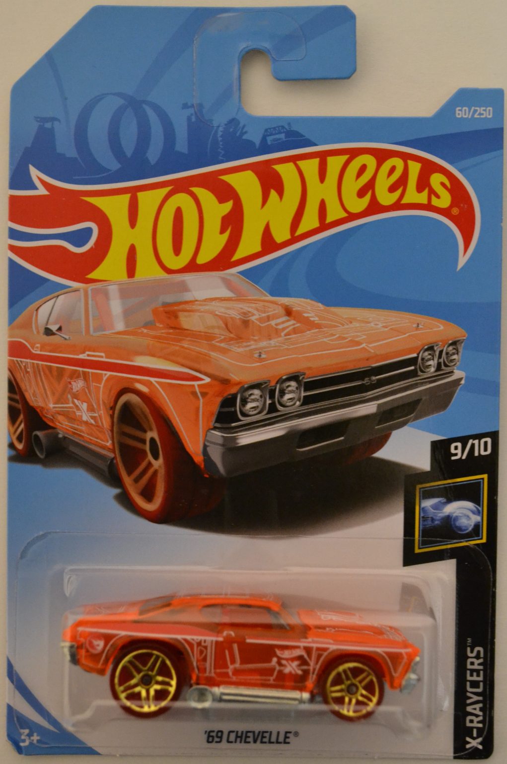 Hot Wheels 69 Chevelle Orange Hw X Raycers Series 164 Scale Collectible Die Cast Model Car 7171