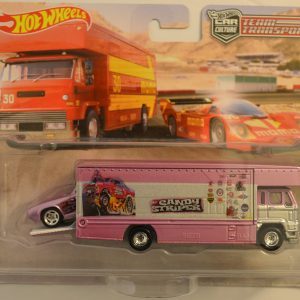 Hot Wheels   ’69 Chevy Camaro & FleetFlyer Purple Custom-Made Real Rider Rubber Wheels Limited Edition Team Transport Pop Culture Series 1:64 Scale Collectible Die Cast Model Car