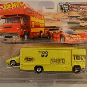 Hot Wheels   ’69 Chevy Camaro & FleetFlyer Yellow Custom-Made Real Rider Rubber Wheels Limited Edition Team Transport Pop Culture Series 1:64 Scale Collectible Die Cast Model Car
