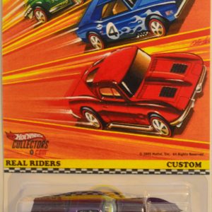 Hot Wheels ’69 Corvette Purple Custom-Made with Real Rider Rubber Wheels Custom Edition Real Riders Series 1:64 Scale Collectible Die Cast Model Car