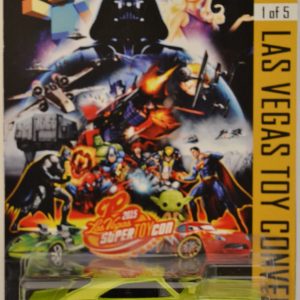 ’69 Dodge Charger 500 Lime Custom-Made Hot Wheels with Real Rider Rubber Wheels Exclusive Car Edition 2015 Las Vegas Toy Convention Series 1:64 Scale Collectible Die Cast Model Car