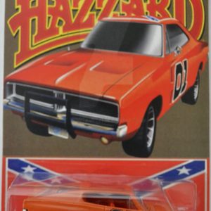 Orange 69 Dodge Charger 500 CUSTOM-Made Hot Wheels with Red Line Real Rider Rubber Wheels Limited Edition ‘The Dukes of Hazzar’ Series 1:64 Scale Collectable Die Cast Model Car