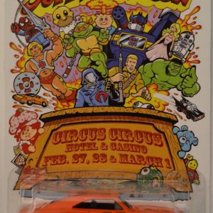’69 Dodge Charger 500 Orange Custom-Made Hot Wheels Limited Edition Las Vegas Toy Convention 2015 Circus Series 1:64 Scale Collectible Die Cast Model Car